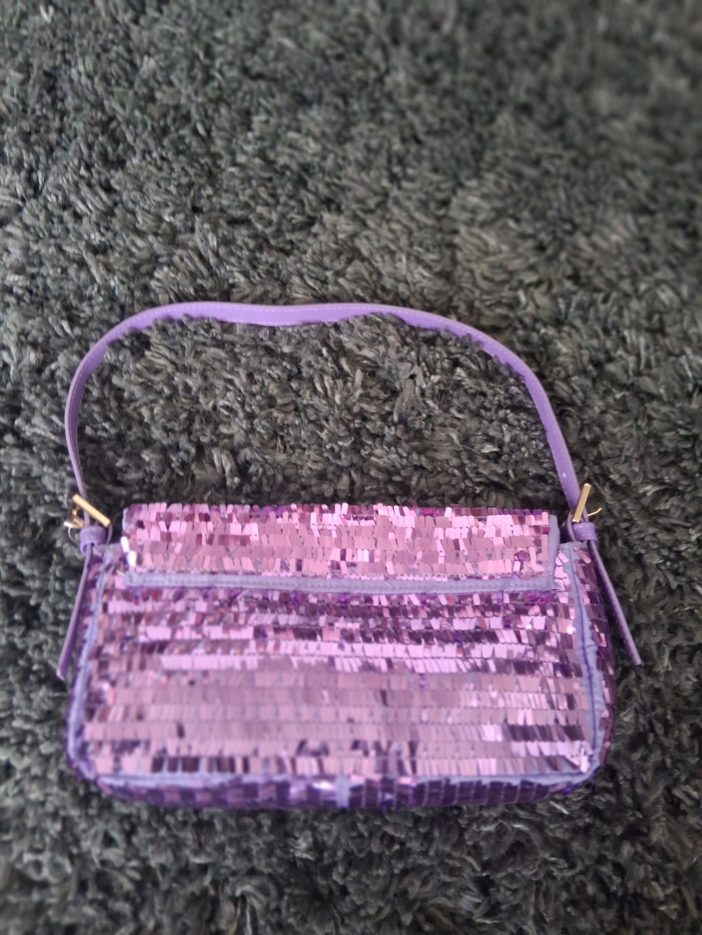 H& M Purple Sequin Shoulder Bag for Women - Picture 4 of 5